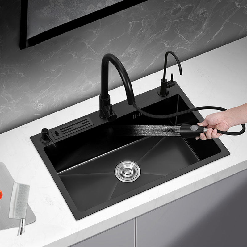 Classic Sink Stainless Steel Single Basin Kitchen Sink with Soap Dispenser