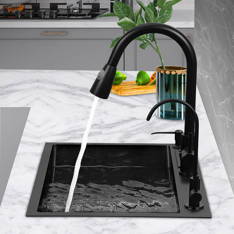 Classic Sink Stainless Steel Single Basin Kitchen Sink with Soap Dispenser