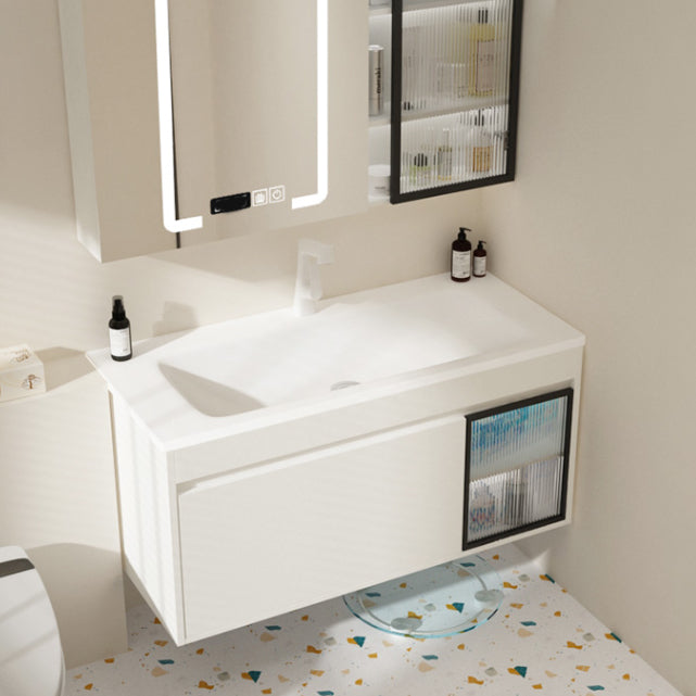 Modern Bathroom Sink Rectangular Wall Mount Bathroom Sink (Not Including Faucet)