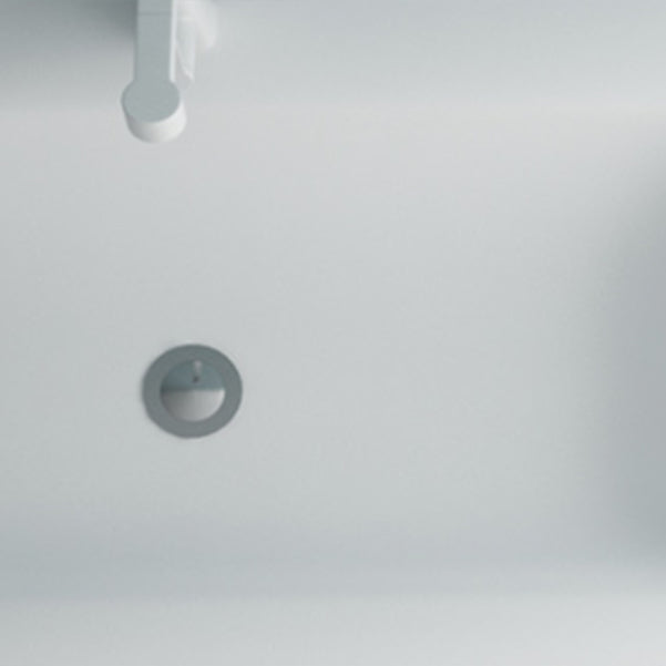 Modern Bathroom Sink Rectangular Wall Mount Bathroom Sink (Not Including Faucet)