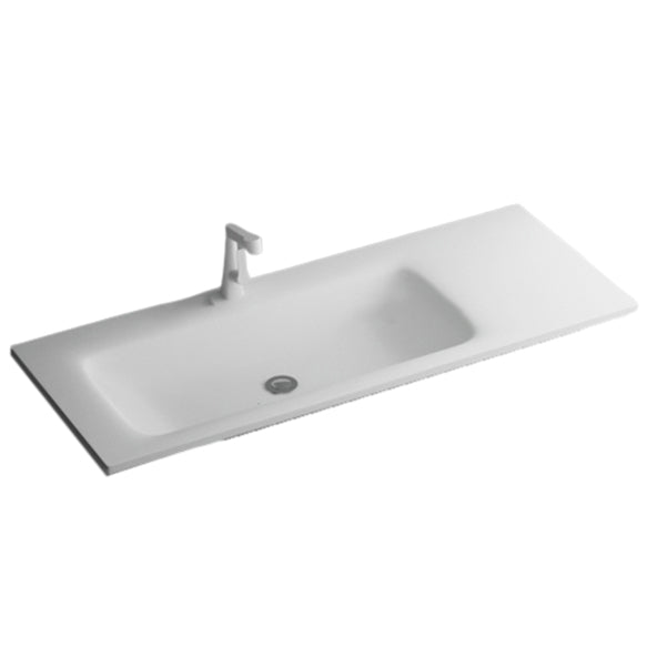 Modern Bathroom Sink Rectangular Wall Mount Bathroom Sink (Not Including Faucet)