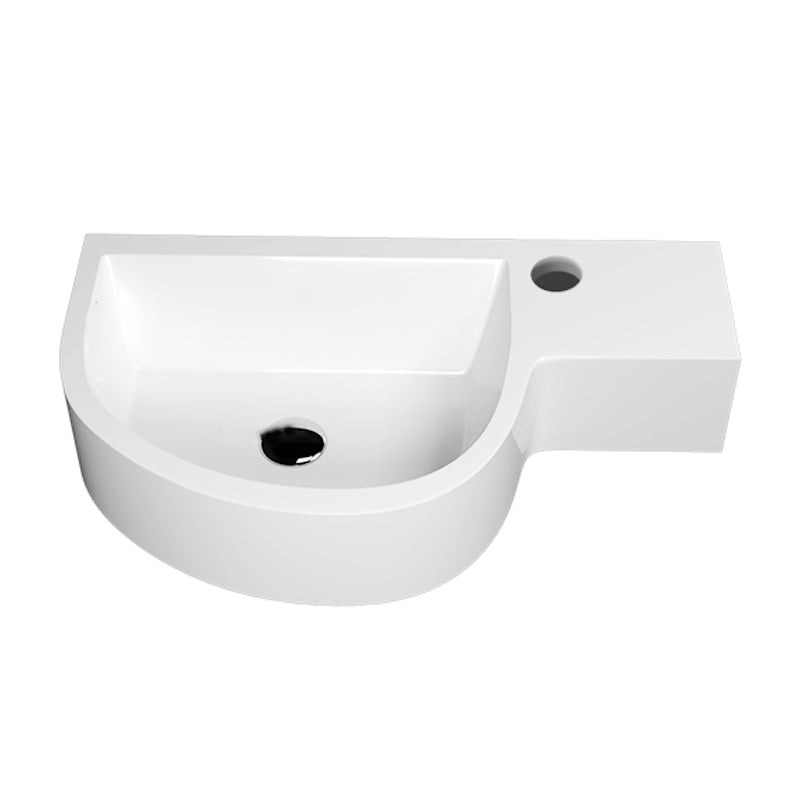 Modern Bathroom Sink Man Made Rock Specialty Wall Mount Bathroom Sink without Faucet