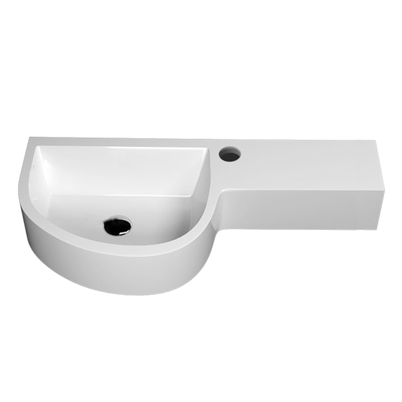 Modern Bathroom Sink Man Made Rock Specialty Wall Mount Bathroom Sink without Faucet