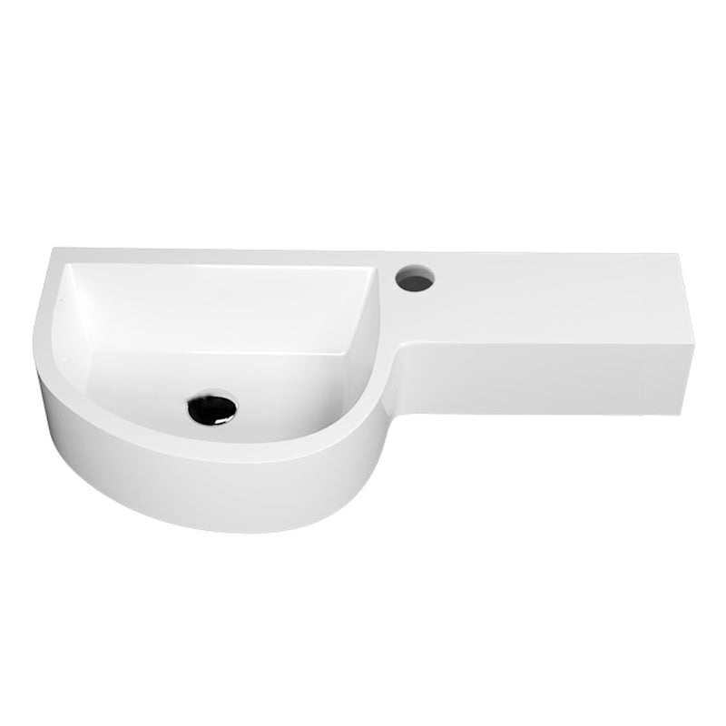 Modern Bathroom Sink Man Made Rock Specialty Wall Mount Bathroom Sink without Faucet