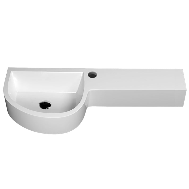 Modern Bathroom Sink Man Made Rock Specialty Wall Mount Bathroom Sink without Faucet