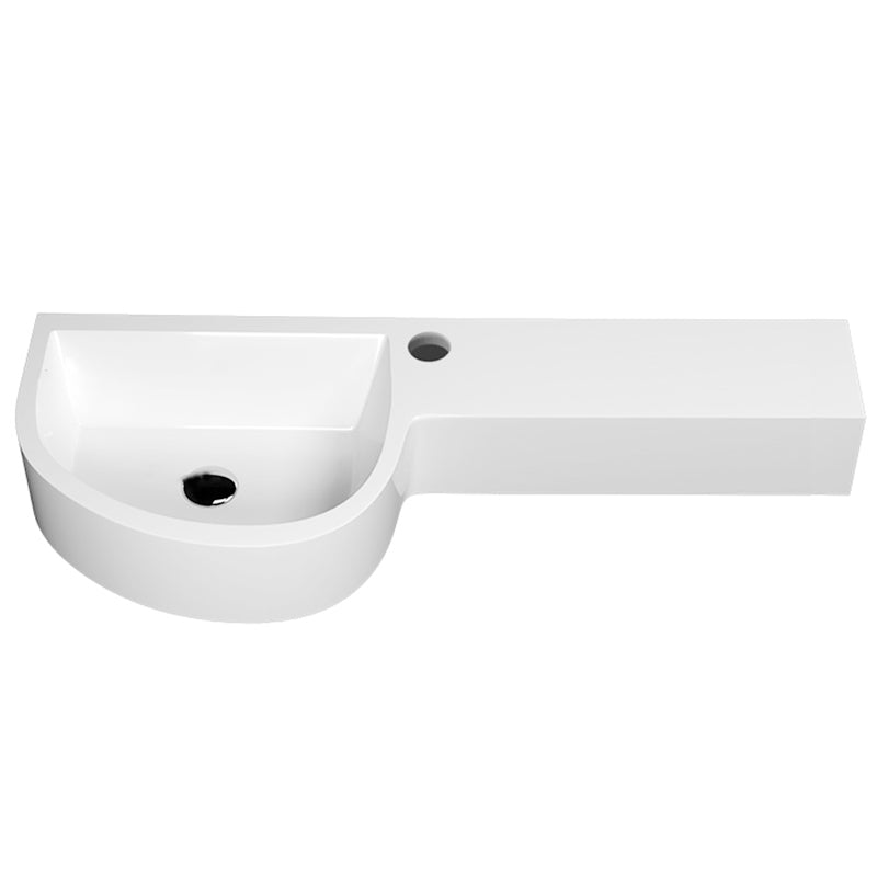 Modern Bathroom Sink Man Made Rock Specialty Wall Mount Bathroom Sink without Faucet