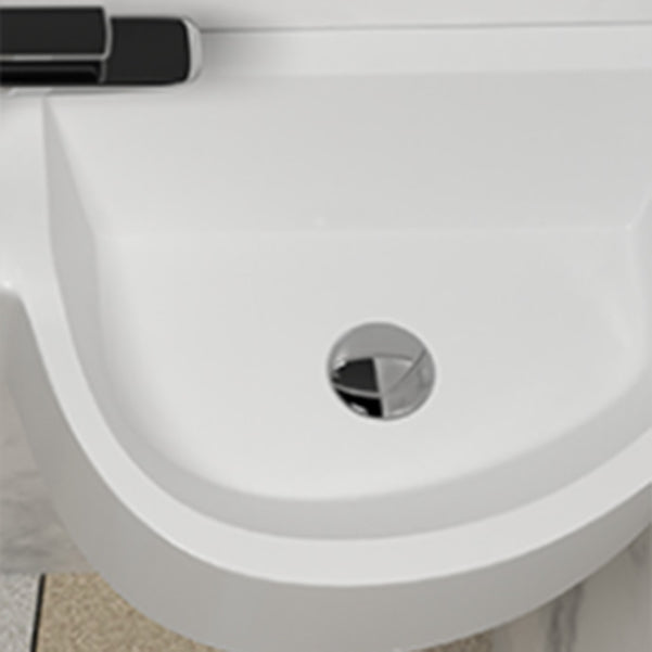 Modern Bathroom Sink Man Made Rock Specialty Wall Mount Bathroom Sink without Faucet