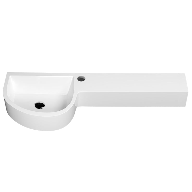 Modern Bathroom Sink Man Made Rock Specialty Wall Mount Bathroom Sink without Faucet