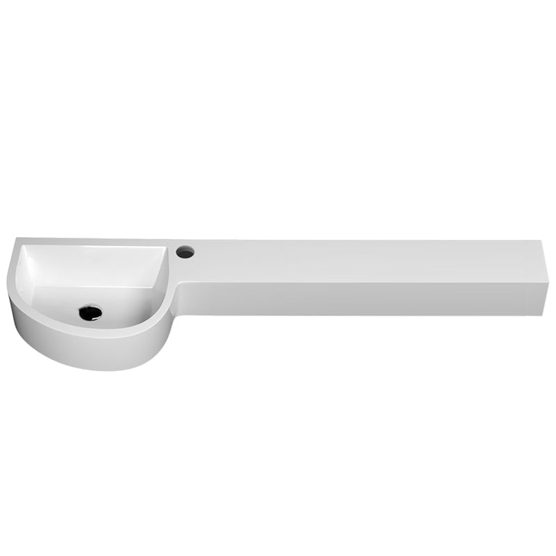 Modern Bathroom Sink Man Made Rock Specialty Wall Mount Bathroom Sink without Faucet