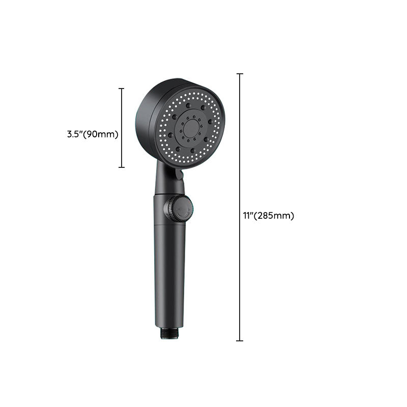 Contemporary Shower Head Combo Handheld Shower Head Plastic Wall-Mount Black Shower Head