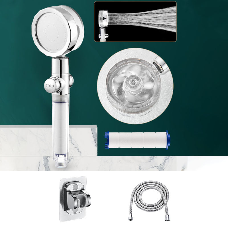 Contemporary Shower Head Handheld Shower Head Plastic Wall-Mount Round Shower Head Combo