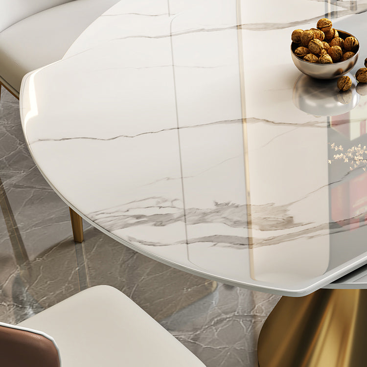 Contemporary 1/2/5/7 Pieces Furniture Round Stone Dining Set for Home