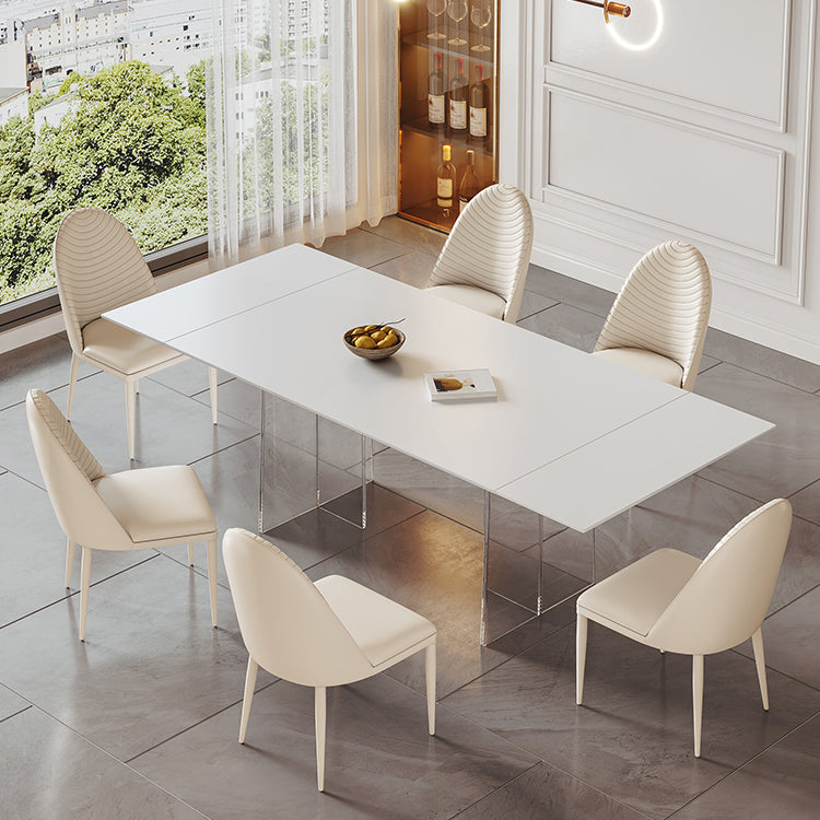 Contemporary 1/4/5/7 Pieces Furniture Rectangle Stone Dining Set for Home