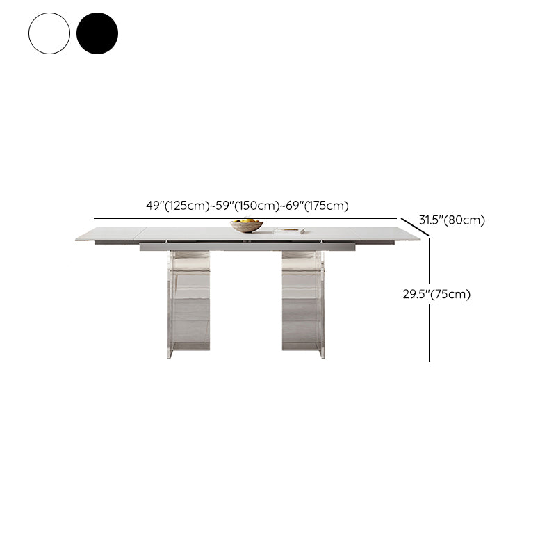 Contemporary 1/4/5/7 Pieces Furniture Rectangle Stone Dining Set for Home