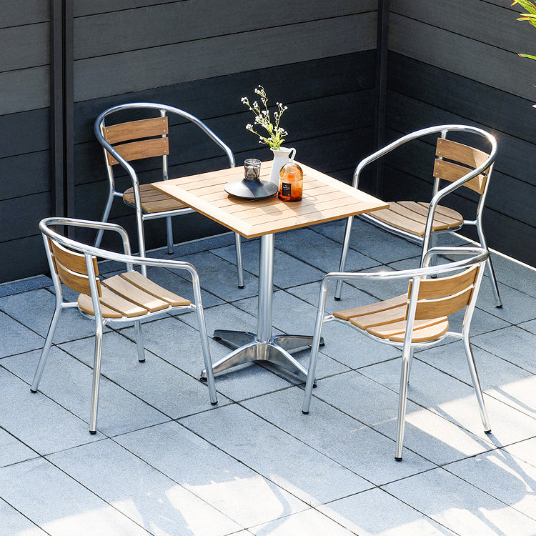 Boho Style Dining Set Wooden Square Top 1/3/5 Pieces Dining Set