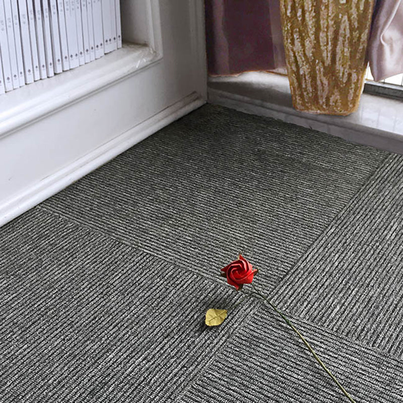 Dark Color Level Loop Carpet Tile Non-Skid Adhesive Tabs Indoor Carpet Tiles