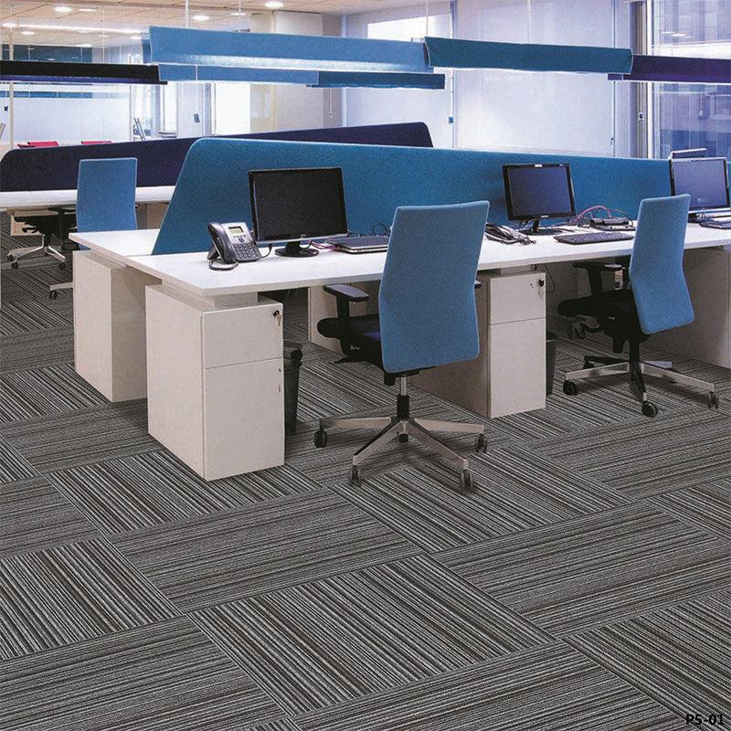 Dark Color Level Loop Carpet Tile Non-Skid Adhesive Tabs Indoor Carpet Tiles
