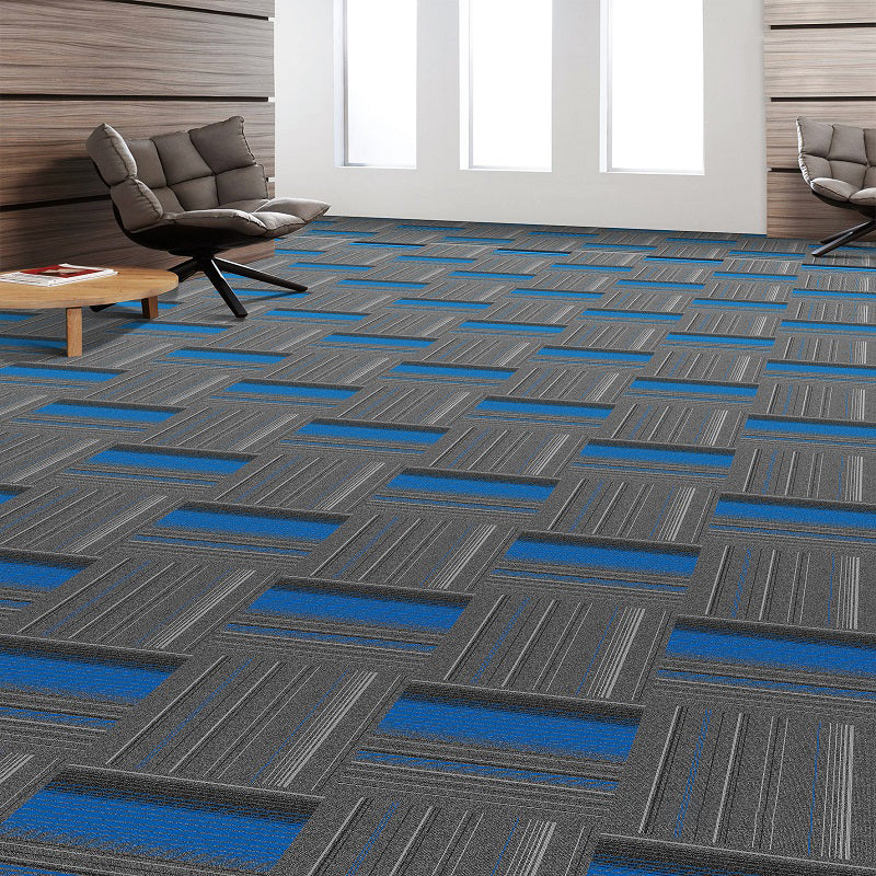 Dark Color Level Loop Carpet Tile Non-Skid Adhesive Tabs Indoor Carpet Tiles