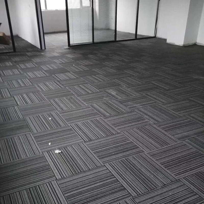 Dark Color Level Loop Carpet Tile Non-Skid Adhesive Tabs Indoor Carpet Tiles