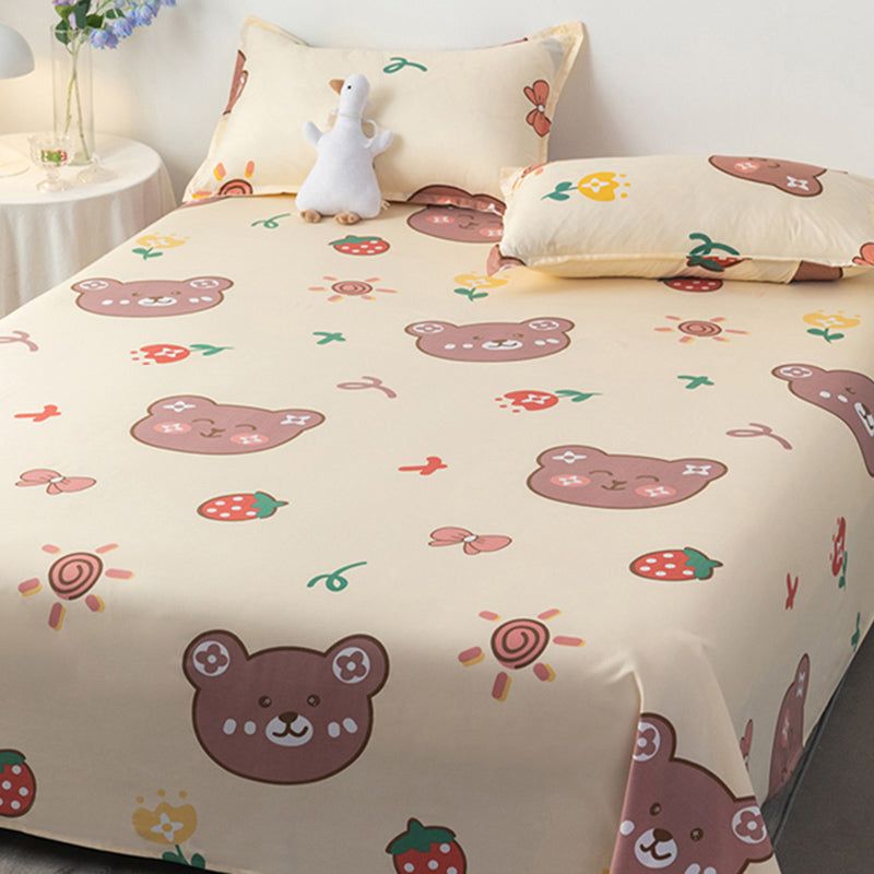 Cartoon Printed Bed Sheet Polyester Twill Non-Pilling Fade Resistant Sheet