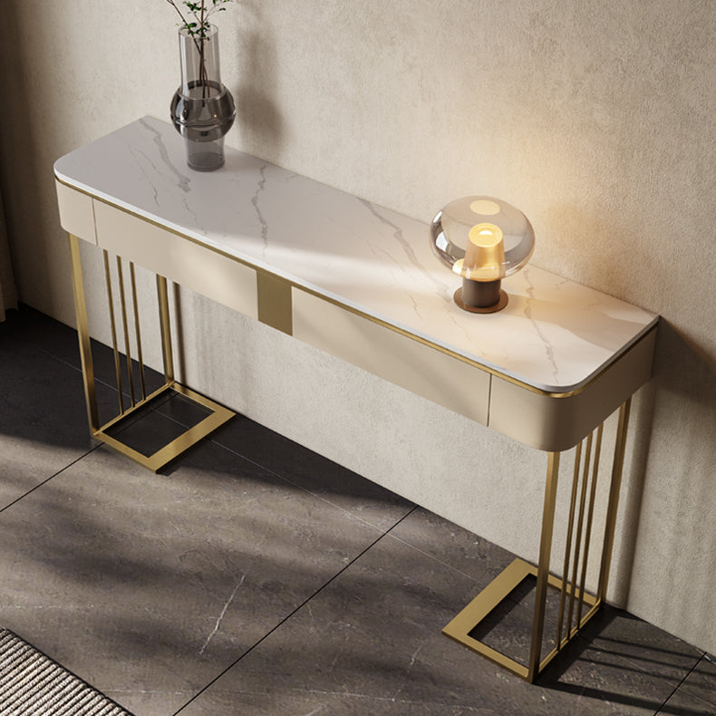 Contemporary Console Accent Table Antique Finish Console Sofa Table with Drawers