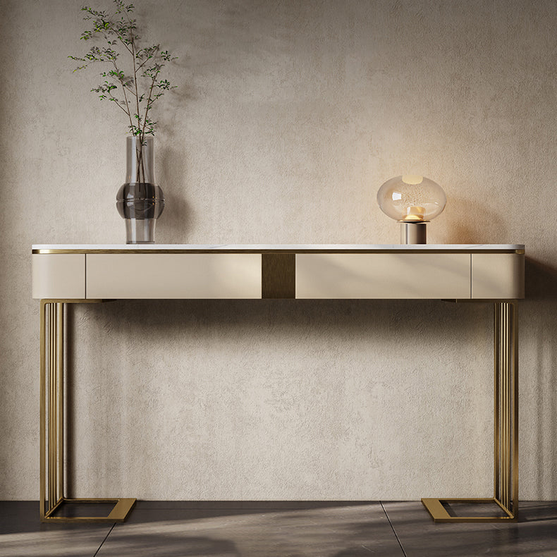 Contemporary Console Accent Table Antique Finish Console Sofa Table with Drawers
