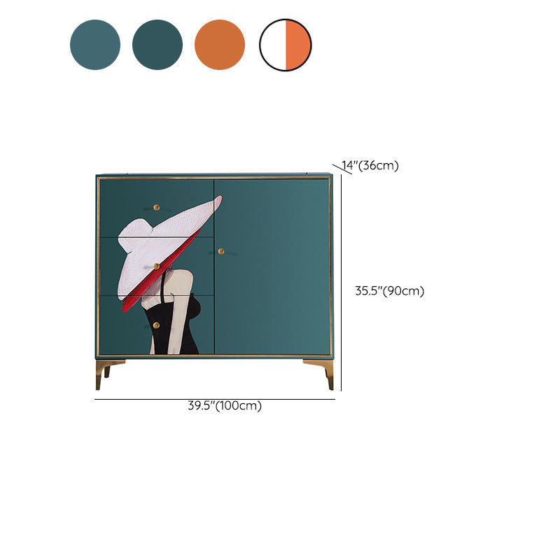 Horizontal Glam Double Chest Soft-Close Drawers Storage Chest