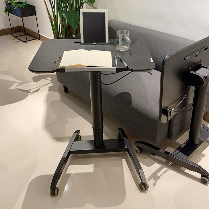 Rectangular Shaped Office Task Desk Wood Brown/Black/White Writing Des