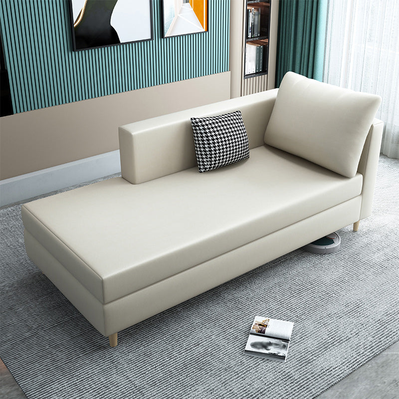 Nordic Recessed Arms Chaise Lounge with Cushioned for Bedroom and Living Room
