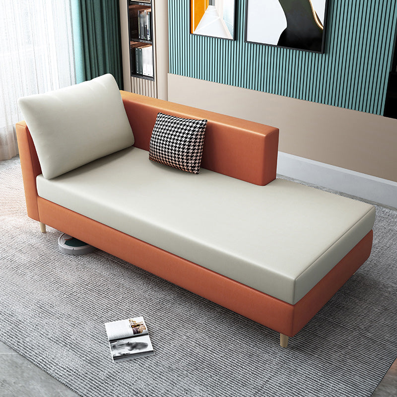 Nordic Recessed Arms Chaise Lounge with Cushioned for Bedroom and Living Room