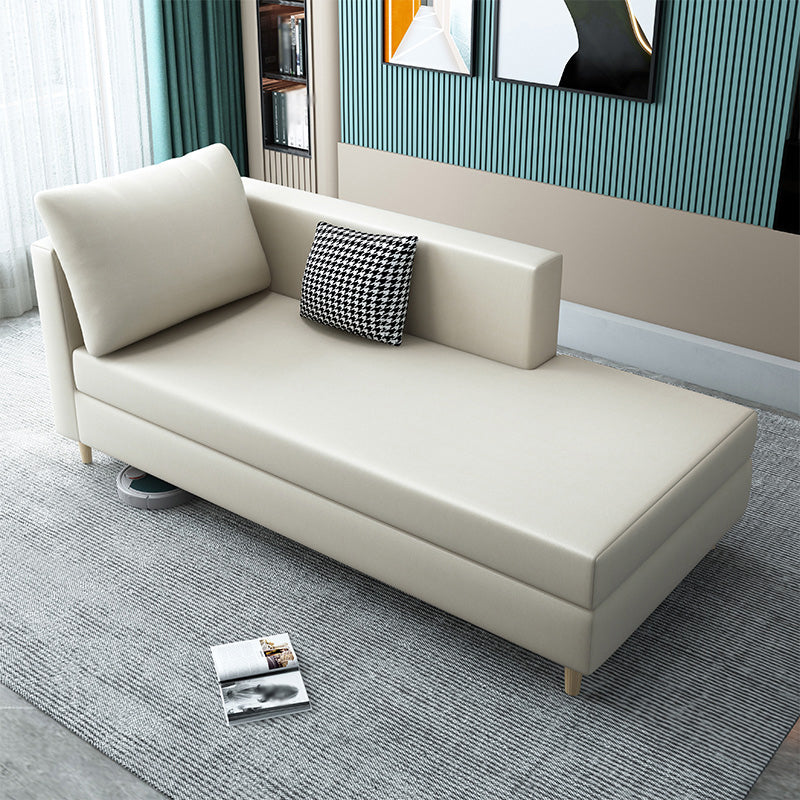 Nordic Recessed Arms Chaise Lounge with Cushioned for Bedroom and Living Room