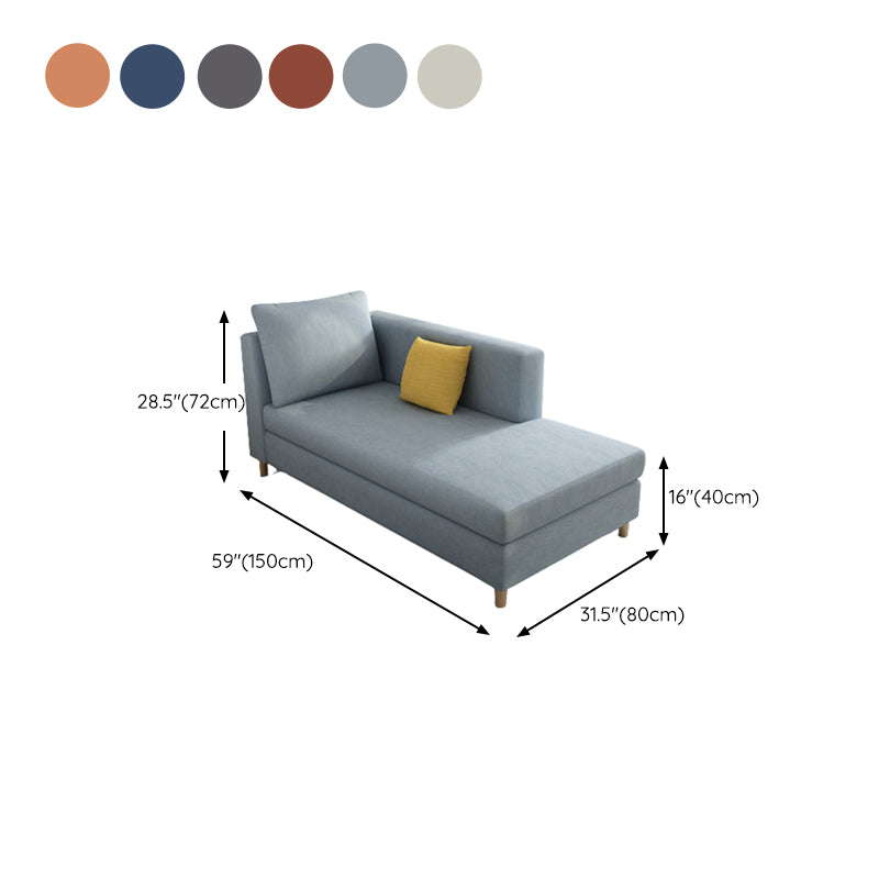 Nordic Recessed Arms Chaise Lounge with Cushioned for Bedroom and Living Room