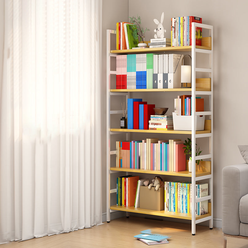 Standard Bookshelf Engineered Wood Scandinavian Open Back with Shelves