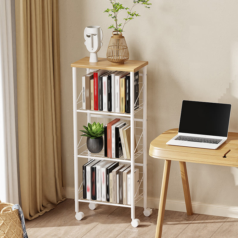 Standard Bookshelf Engineered Wood Scandinavian Open Back with Shelves