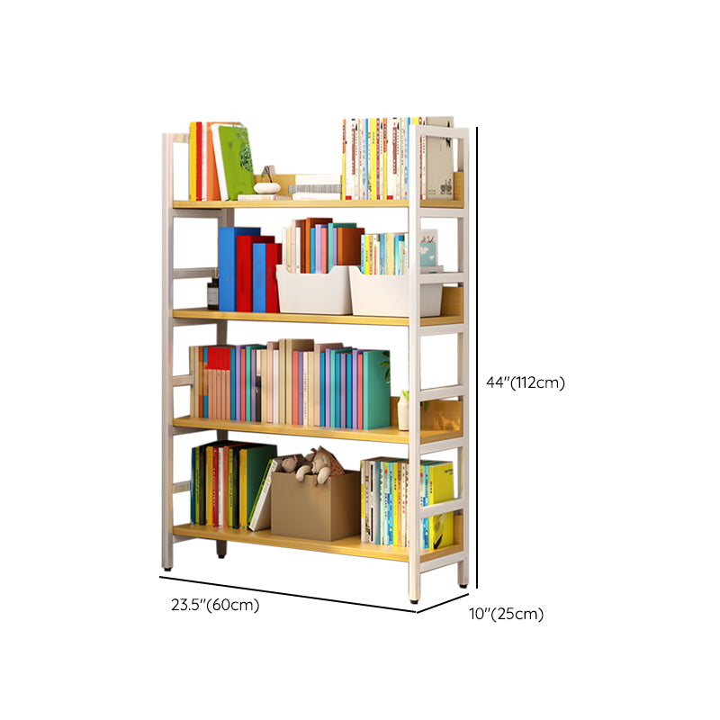 Standard Bookshelf Engineered Wood Scandinavian Open Back with Shelves