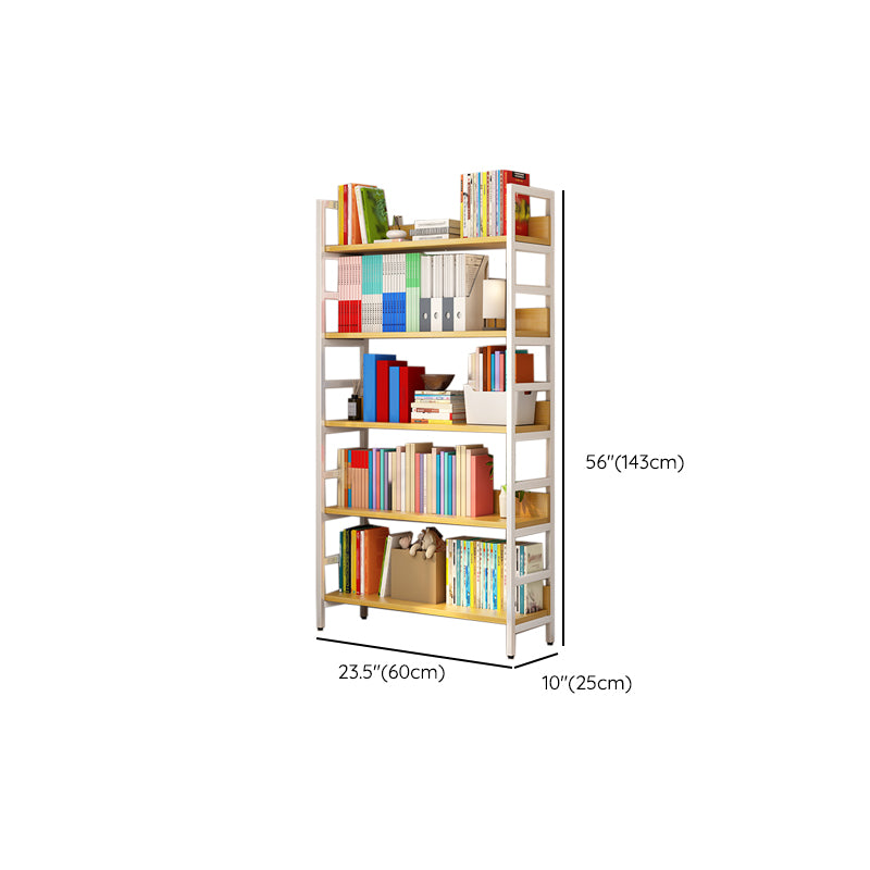 Standard Bookshelf Engineered Wood Scandinavian Open Back with Shelves