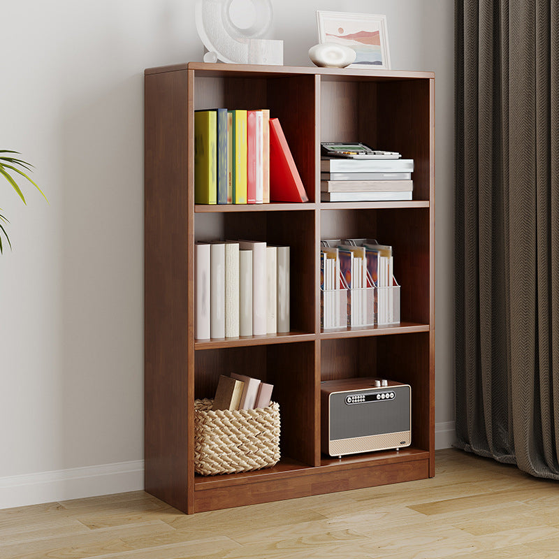 Scandinavian Style Bookshelf Closed Back Standard Wooden Bookcase for Study Room