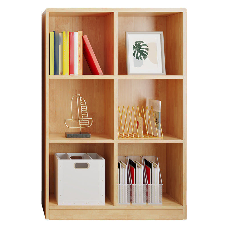 Scandinavian Style Bookshelf Closed Back Standard Wooden Bookcase for Study Room