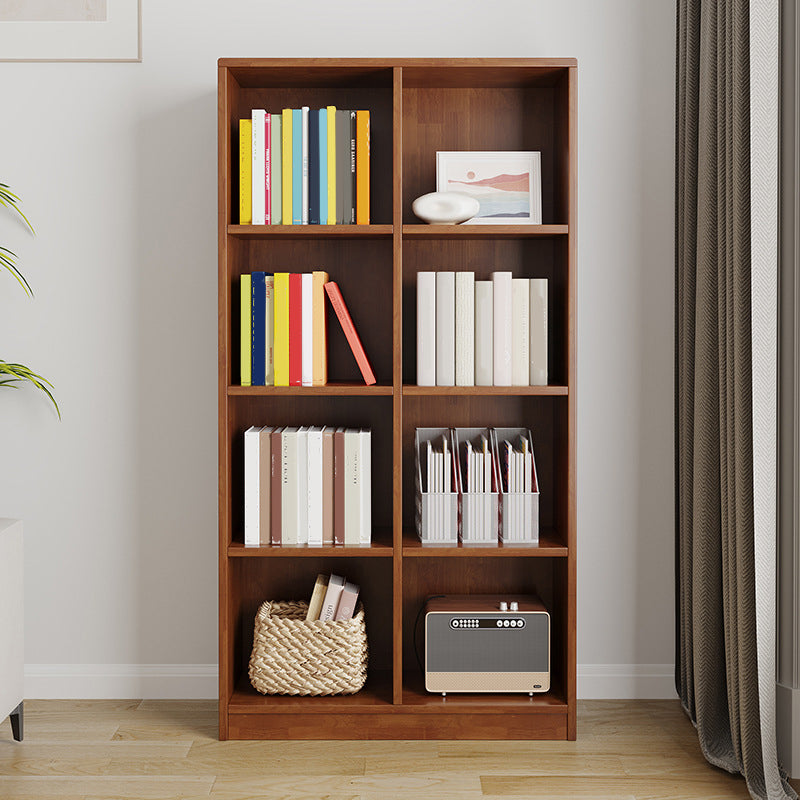 Scandinavian Style Bookshelf Closed Back Standard Wooden Bookcase for Study Room