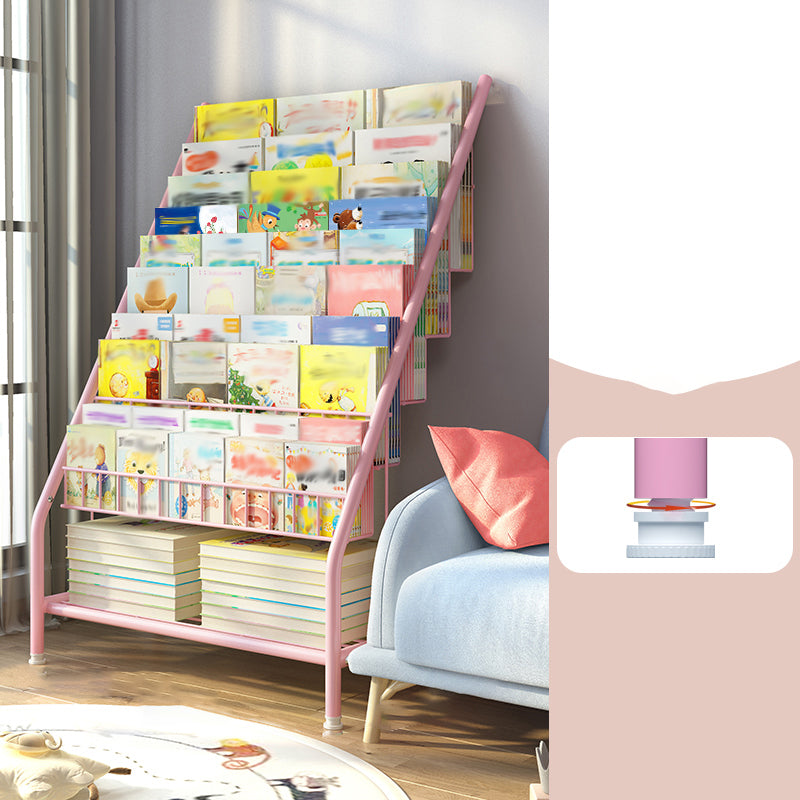 Metal Closed Back Standard Bookshelf Scandinavian Shelves Included Bookcase