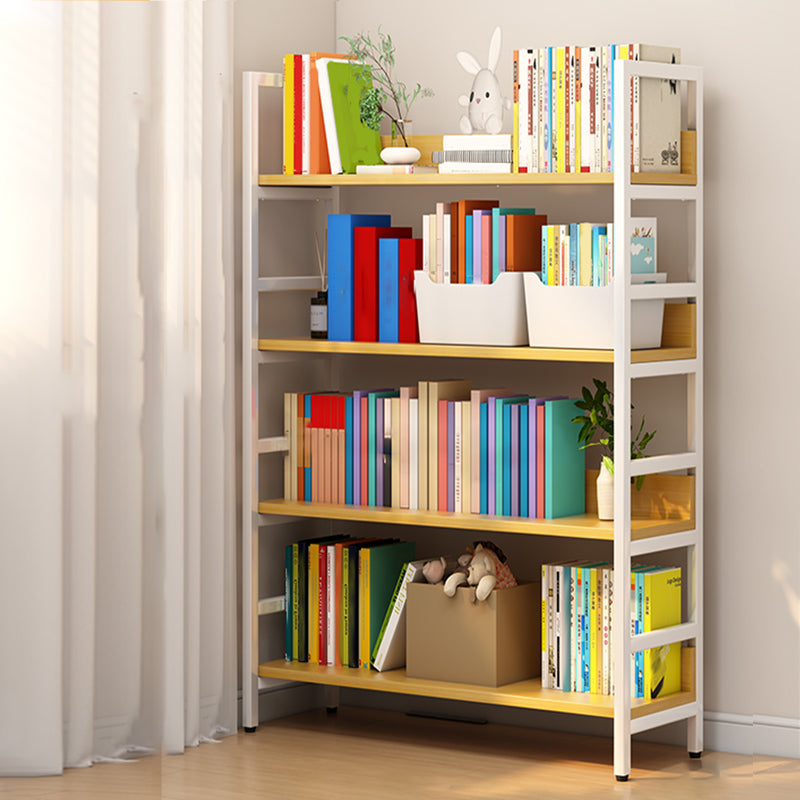 Open Back Natural Bookcase Standard Scandinavian Engineered Wood Bookshelf