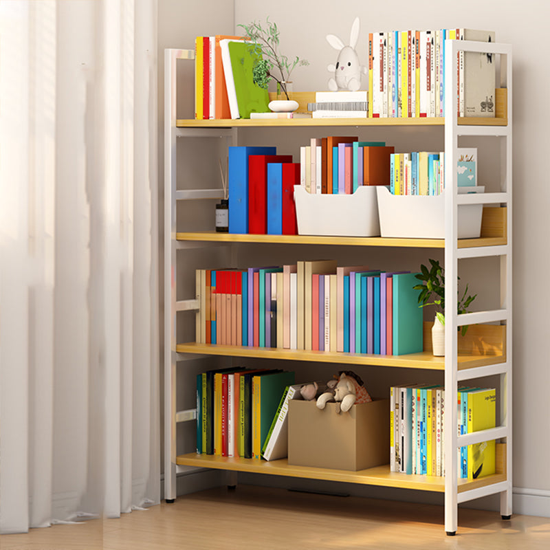 Open Back Natural Bookcase Standard Scandinavian Engineered Wood Bookshelf