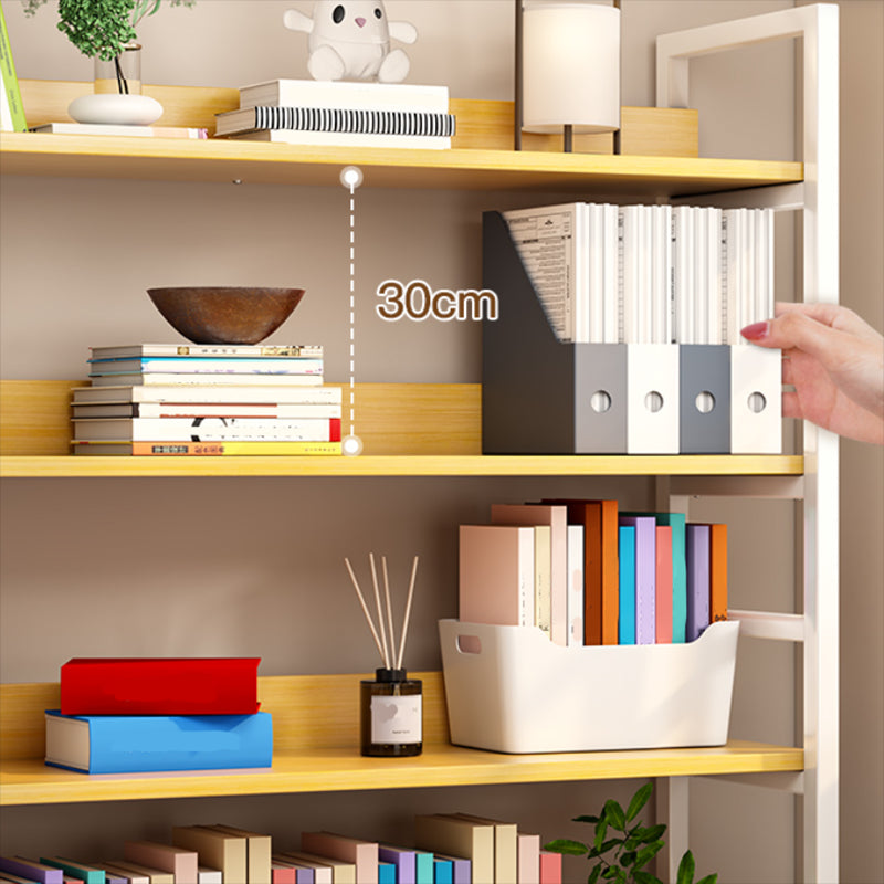 Open Back Natural Bookcase Standard Scandinavian Engineered Wood Bookshelf