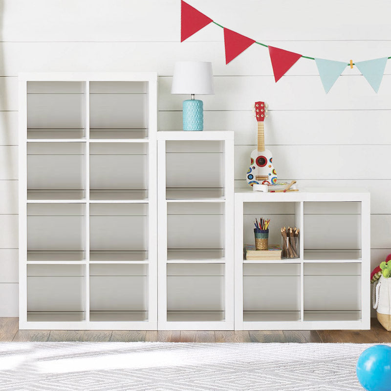 Standard Open Back Bookcase Engineered Wood Scandinavian Bookshelf (Drawers not Included)