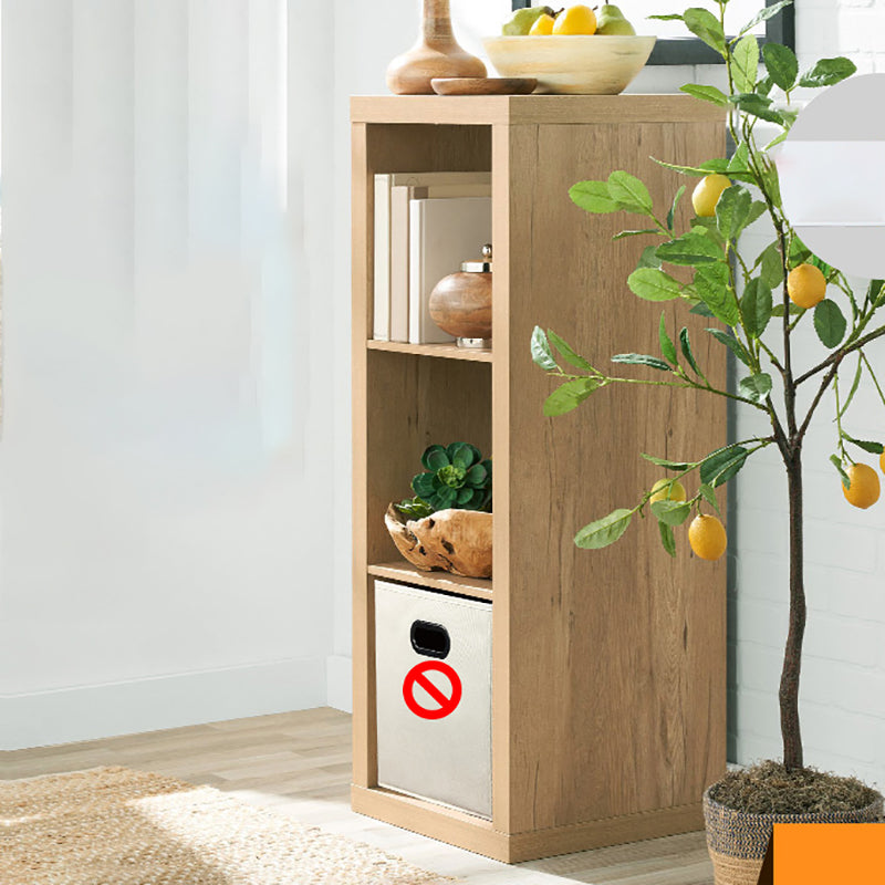 Standard Open Back Bookcase Engineered Wood Scandinavian Bookshelf (Drawers not Included)