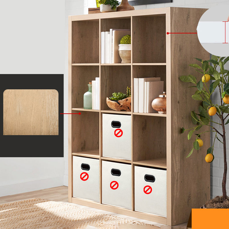 Standard Open Back Bookcase Engineered Wood Scandinavian Bookshelf (Drawers not Included)