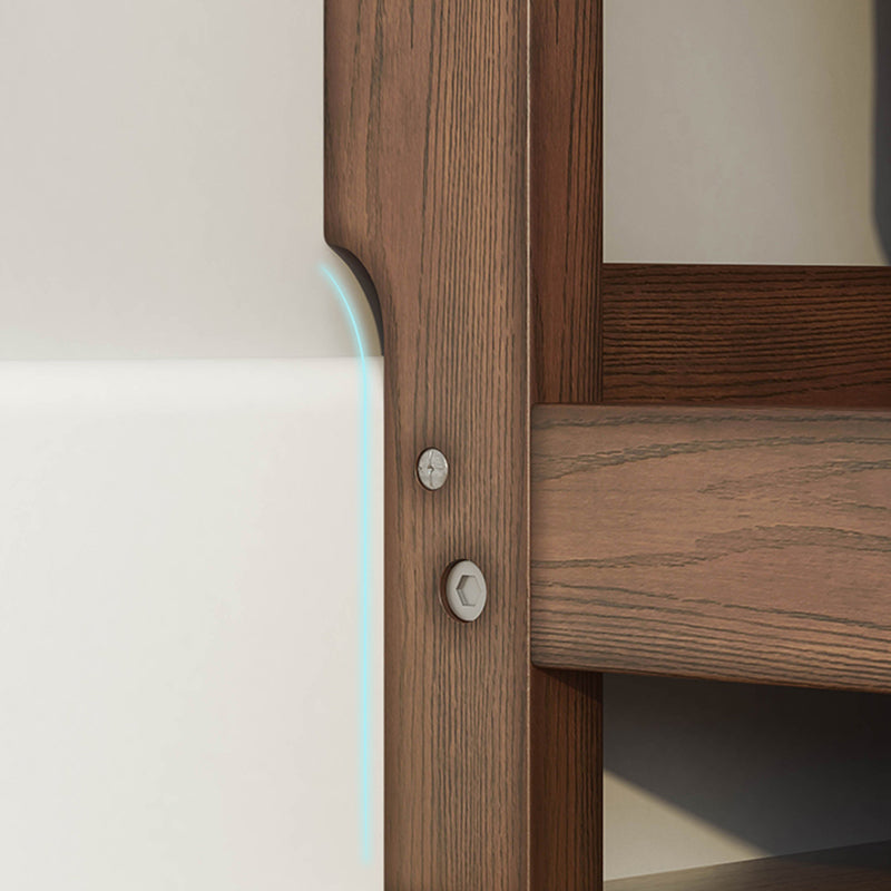 Scandinavian Style Open Back Bookshelf Standard Wooden Bookcase for Study Room