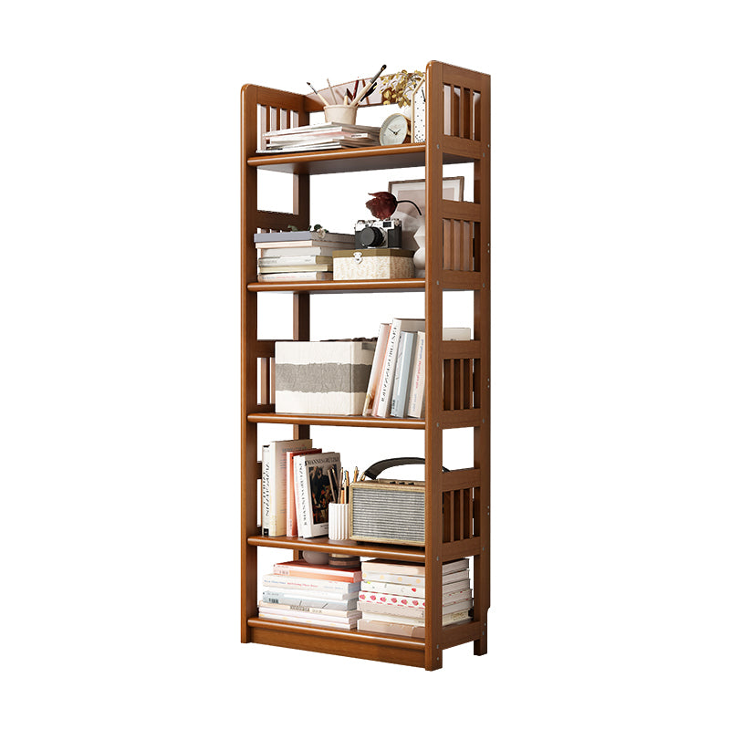 Scandinavian Style Open Back Bookshelf Standard Wooden Bookcase for Study Room