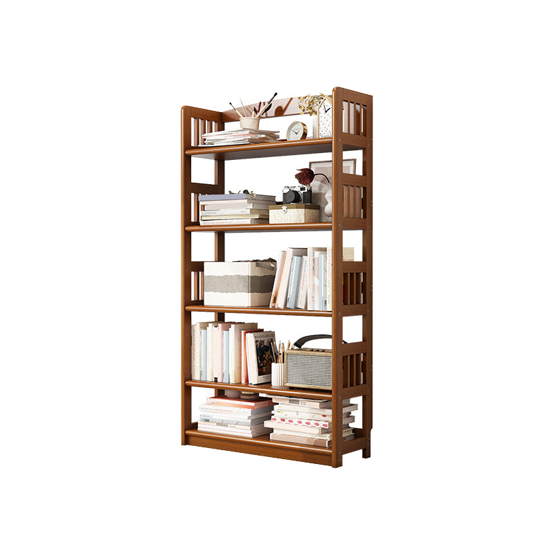 Scandinavian Style Open Back Bookshelf Standard Wooden Bookcase for Study Room