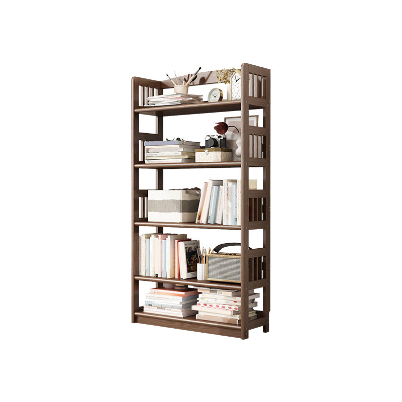 Scandinavian Style Open Back Bookshelf Standard Wooden Bookcase for Study Room